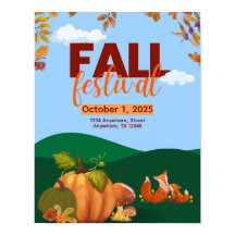 Poster de la fête d'automne, automne, vacances