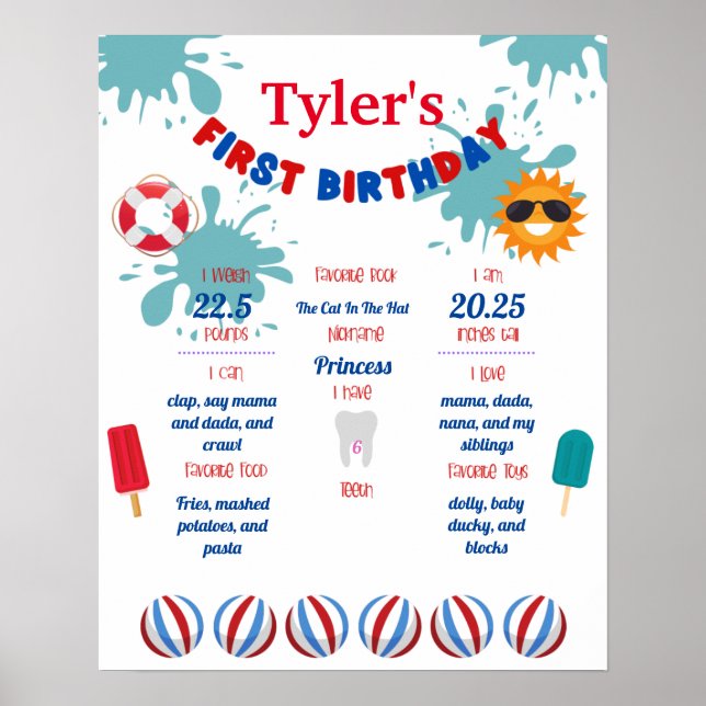 Poster de la fête de la piscine de Splash 1er anni (Devant)