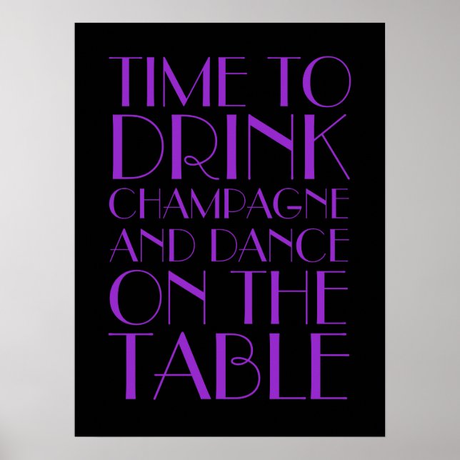 Poster de la fête des flappers de danse violet (Devant)