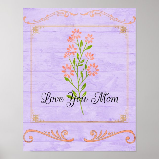 Poster de la Fête des Mères Aimez-vous Maman (Devant)