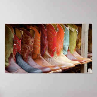 Poster de la file d'attente des bottes de cowboy