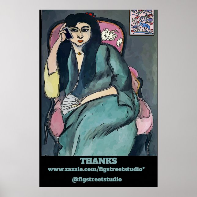 Poster de la fille Abstraite sur téléphone portabl (Devant)