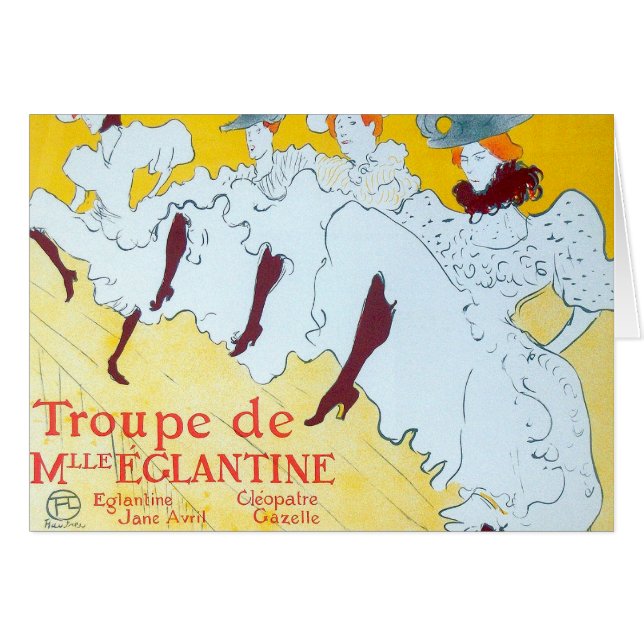Poster de la fille dansante Jaune Toulouse Lautrec (Devant horizontal)