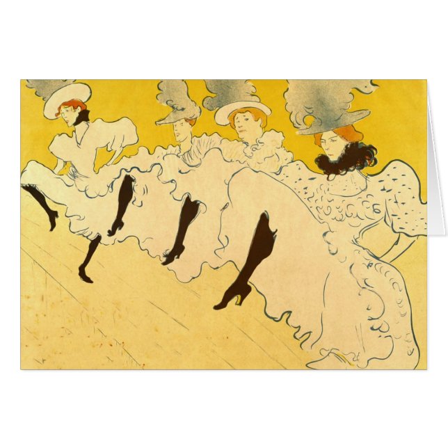 Poster de la fille dansante Jaune Toulouse Lautrec (Devant horizontal)
