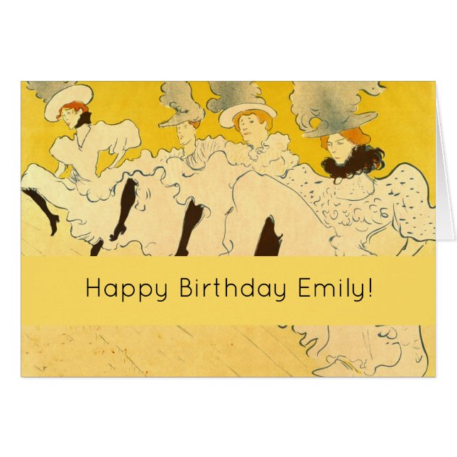 Poster de la fille dansante Jaune Toulouse Lautrec (Devant horizontal)