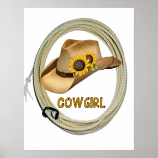 Poster de la fille de tournesol
