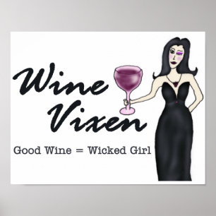 Poster de la fille de vin Vixen
