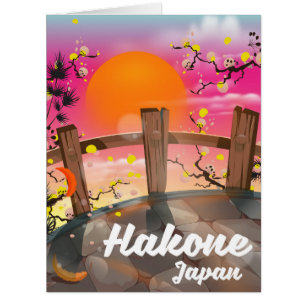 Poster de la fleur japonaise de Hakone.