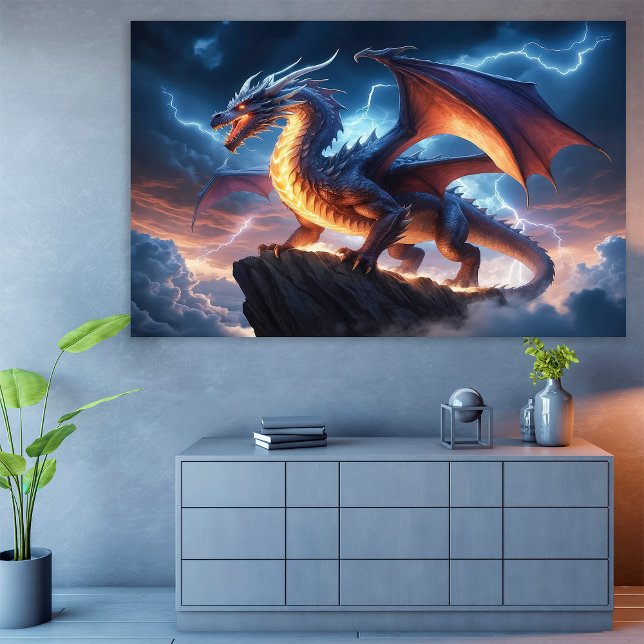 Poster de la foudre de Dragon Imaginaire Cliff (Créateur téléchargé)