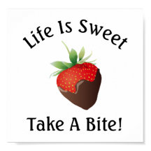 Poster de la fraise au chocolat