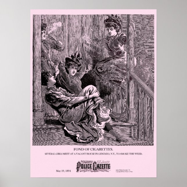 Poster de la Gazette de police Cigarettes (Devant)