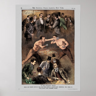 Poster de la Gazette de police Pugilistic