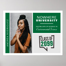 Poster de la Graduation Photos & Boîtes Vertes