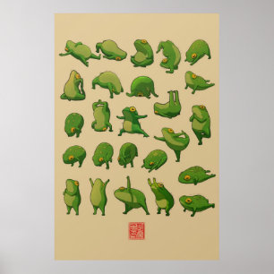 Poster de la grenouille de Yoga Cute
