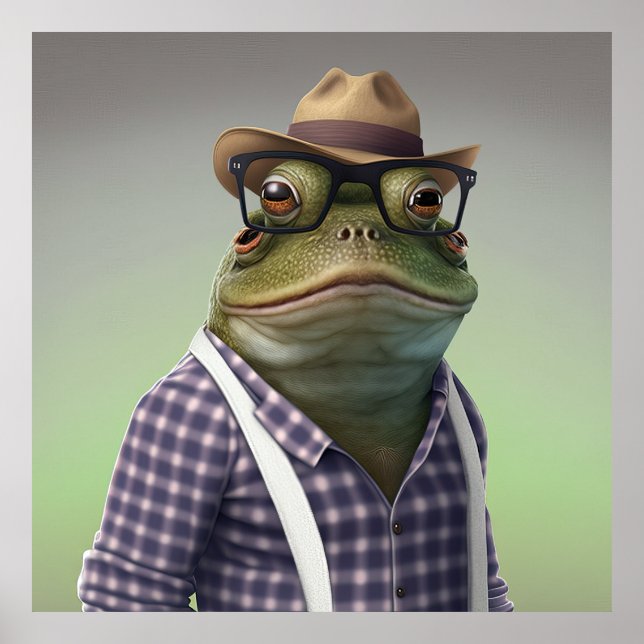 Poster de la grenouille taureau américaine (Devant)