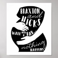 Poster de la grossesse amusante de Braxton Hicks