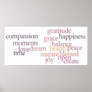 Poster de la joie et de la gratitude