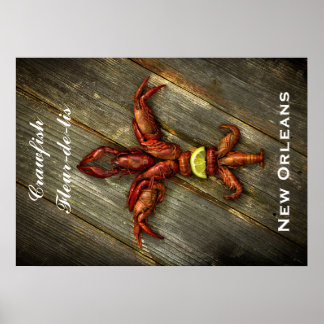 Poster de la langouste Fleur-De-Lis