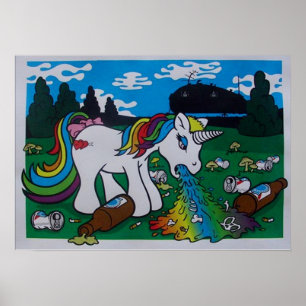 Poster de la licorne Barfing