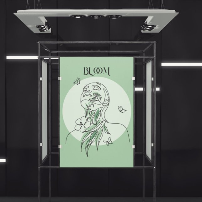 Poster de la ligne féminine Abstraite, tons de ter (Créateur téléchargé)