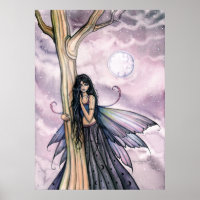 Poster de la Luna Moon Fairy Imprimer par Molly Ha