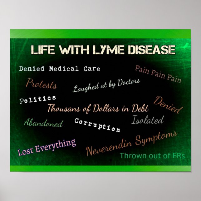 Poster de la maladie de Lyme sur la politique de L (Devant)