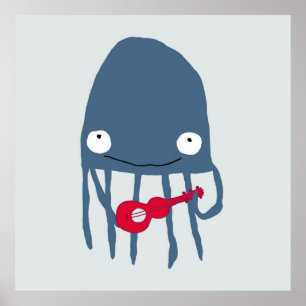 Poster de la méduse avec Ukelele