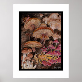 Poster de la ménagerie des champignons