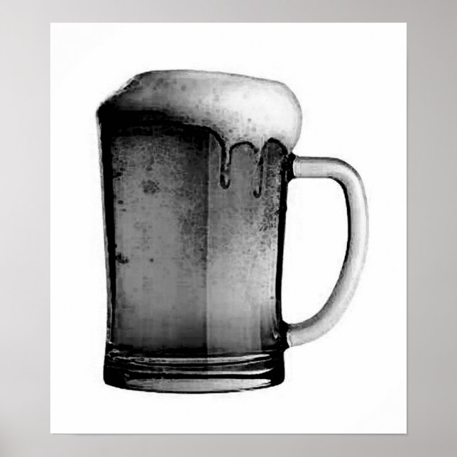 Poster de la Musique de la Bière Noire et Blanc Im (Devant)