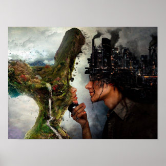 Poster de la nature contre la civilisation
