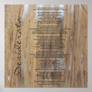 Poster de la nature de Desiderata
