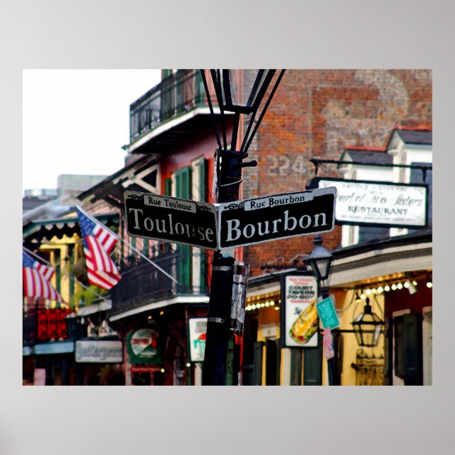 Poster de la Nouvelle-Orléans Bourbon & Toulouse S (Devant)
