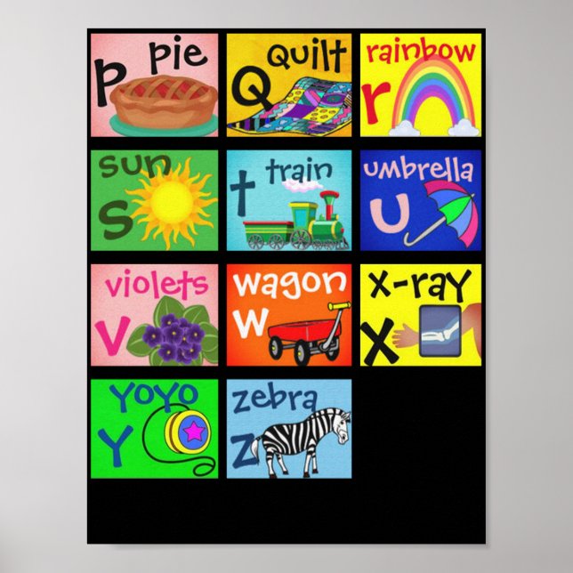 Poster de la page 2 de l'alphabet (Devant)