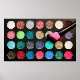 Poster de la palette de maquillage parties scintil