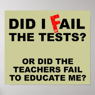 Poster de la pancarte du professeur Fail Funny