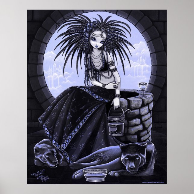 Poster de la panthère à eau de fusion tribale (Devant)