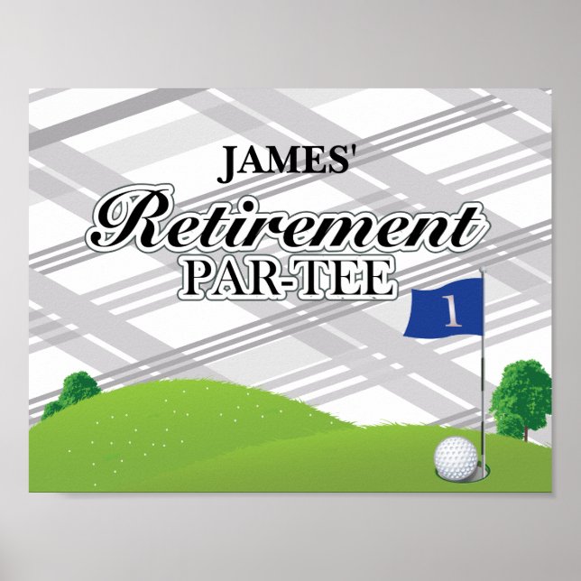 Poster de la partie de retraite de golf (Devant)