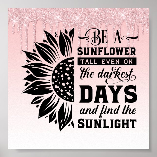 Poster de la Parties scintillant à gouttes roses (Devant)