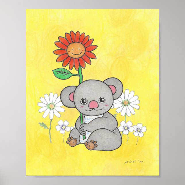 Poster de la pépinière d'animaux de mignons Koala  (Devant)