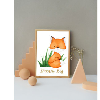 Poster de la pépinière Fox Woodland Animaux