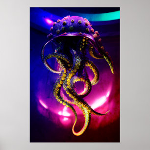 Poster de la pieuvre Monster - Art numérique Epic 