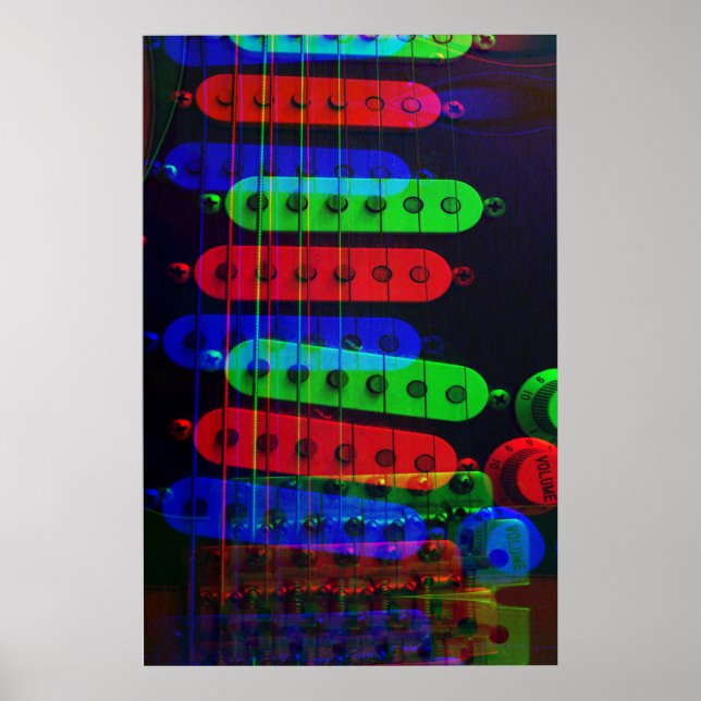 Poster de la pile de prises de guitare (Devant)