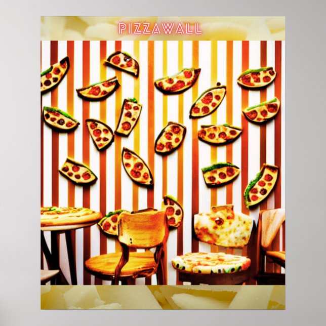 Poster de la pizza murale Imaginaire Pizzeria (Devant)