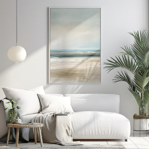 Poster de la plage côtière de Calm   Art marin mod