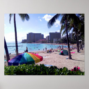 Poster de la plage de Waikiki