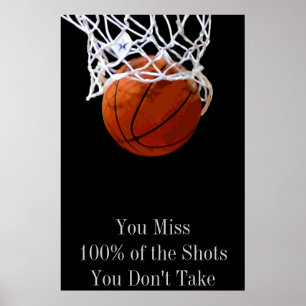 Poster de la porte de basket-ball de la citation m