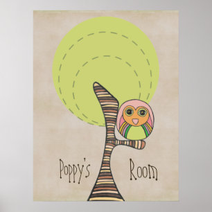 Poster de la pouponnière de l'arbre-hibou