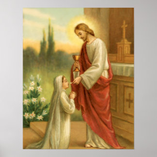 Poster de la première communion : L'Eucharistie en