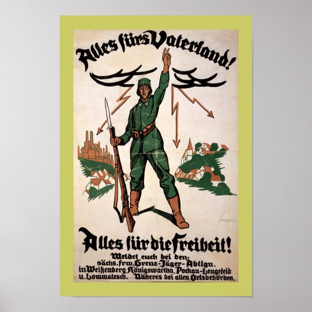 Poster de la Première Guerre mondiale d'Alles Furs (Devant)