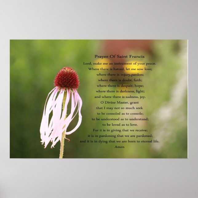 Poster de la prière Saint François (Devant)